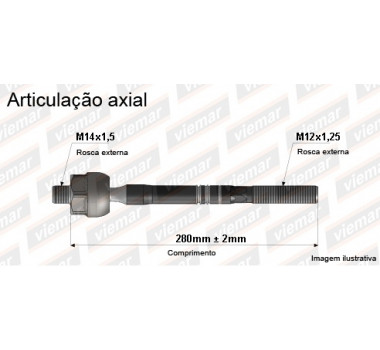 BRACO AXIAL NISSAN SENTRA MEDIDA 280MM 14X1,5 12  