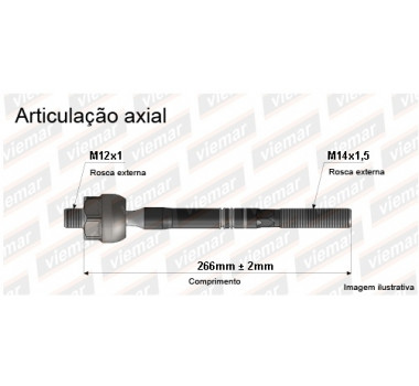 Imagem: BRACO AXIAL SCENIC MEGANE LAGUNA ATE 2001 MACHO   