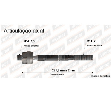 Imagem: BRACO AXIAL VOLVO 940 91/95 960 91/97 MACHO 291,  