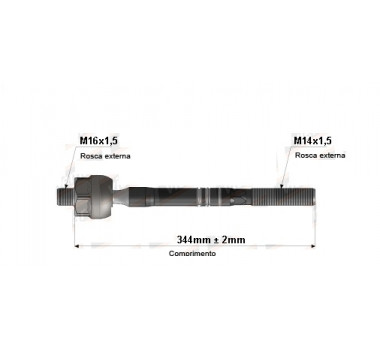 Imagem: BRACO AXIAL VECTRA APOS 95 CAIXA ZF MACHO 344MM   