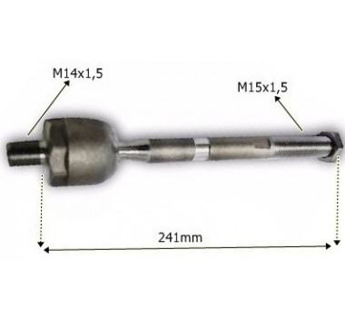 Imagem: BRACO AXIAL DAKOTA 97/01 MACHO 241MM M14X1,5 M15  