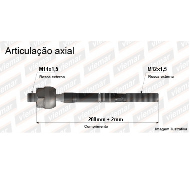 Imagem: BRACO AXIAL ALFA 145 155 SPADER COUPE ATE 1999 M  