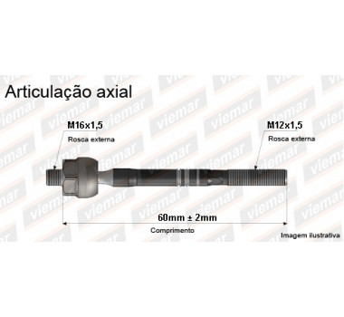 Imagem: BRACO AXIAL ALFA 147 2003/2006 156 1999/2004 MAC  