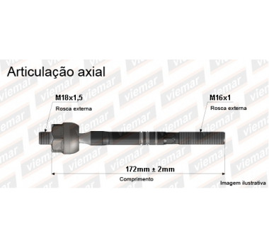 Imagem: BRACO AXIAL 525 528 530 Z8 ATE 2003 MACHO 172MM   