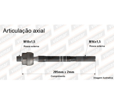 Imagem: BRACO AXIAL CHEROKEE SPORT  2008/2012 MACHO 285M  