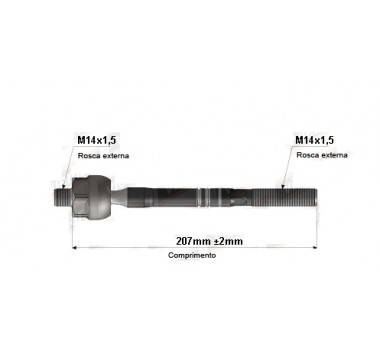 Imagem: BRACO AXIAL STRATUS 1995 ATE 2000 MACHO 207MM M1  