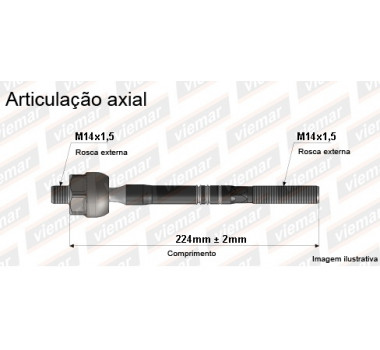 Imagem: BRACO AXIAL CITROEN C3 PICASSO APOS 2011 MACHO 2  