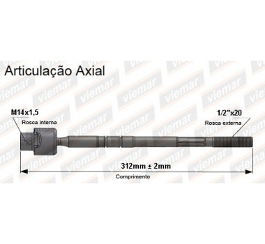 Imagem: BRACO AXIAL APOLO VERONA ESCORT 83/96 MEC FEMEA   