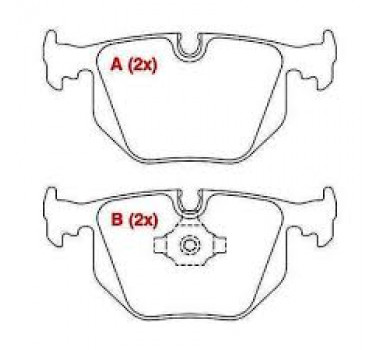 Imagem: PASTILHAS DE FREIO TRASEIRA BMW X5 00/... SERIE   