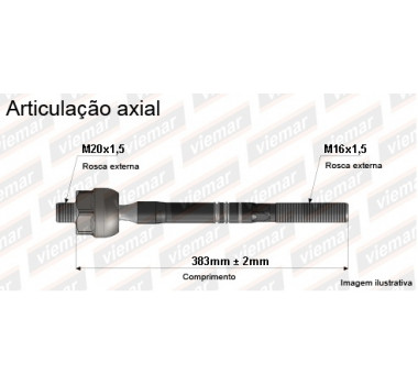 Imagem: BRACO AXIAL TRANSIT 09/... LADO DIREITO MACHO 38  