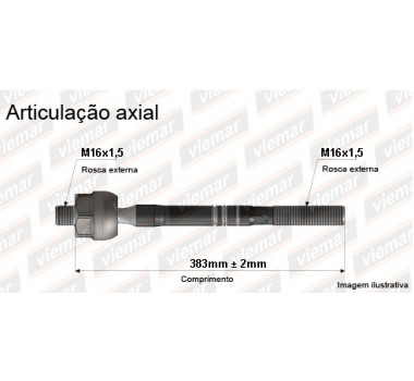 Imagem: BRACO AXIAL TRANSIT 09/... LADO ESQUERDO MACHO 3  