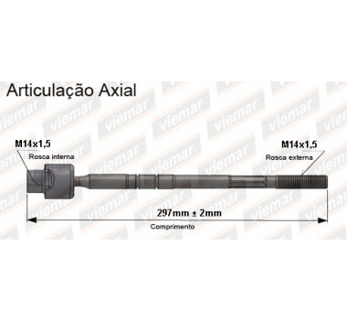 Imagem: BRACO AXIAL CORSA 05/11 MONTANA 05/10 FEMEA 297M  