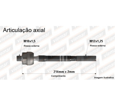 Imagem: BRACO AXIAL FIT 2003 ATE 2008 LADO ESQUERDO 214M  