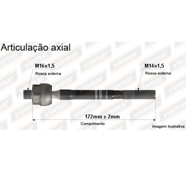 Imagem: BRACO AXIAL MAGENTIS 01/05 SONATA 98/05 MACHO 17  