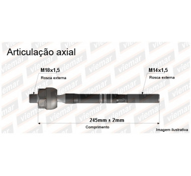 Imagem: BRACO AXIAL CARNIVAL 99/06 LADO ESQUERDO MACHO 2  