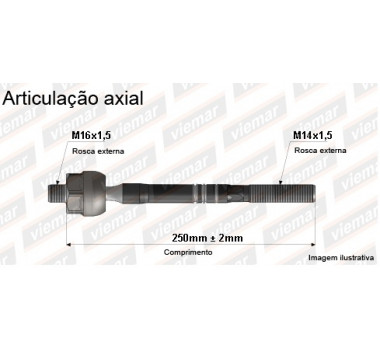 Imagem: BRACO AXIAL MERCEDES SERIE E APOS 1996 MACHO 250  