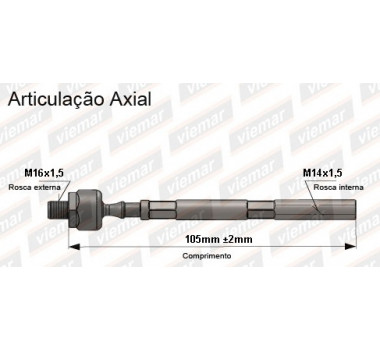 Imagem: BRACO AXIAL C5 E C6 05/... PEUGEOT 407 04/... MA  