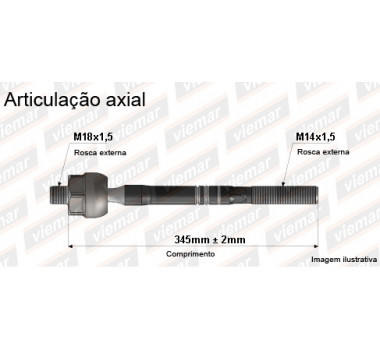 Imagem: BRACO AXIAL GRAN VITARA 05/... ESCUDO MACHO 345M  