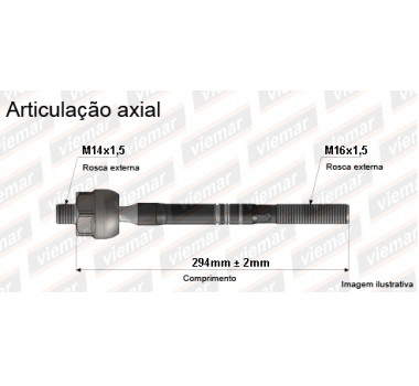 Imagem: BRACO AXIAL EUROVAN CARAVELE 1998 ATE 2000 MACHO  