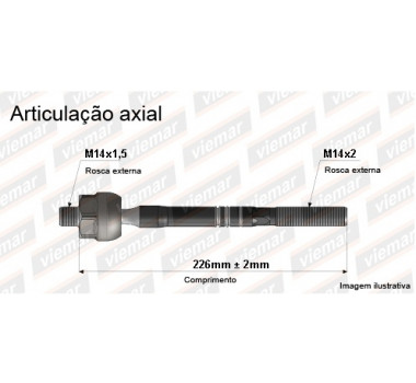 Imagem: BRACO AXIAL VOLVO 940 960 1995 ATE 1998 MACHO 22  