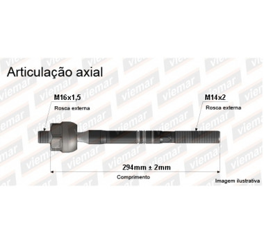 Imagem: BRACO AXIAL VOLVO 940 960 1991 ATE 1997 MACHO 29  