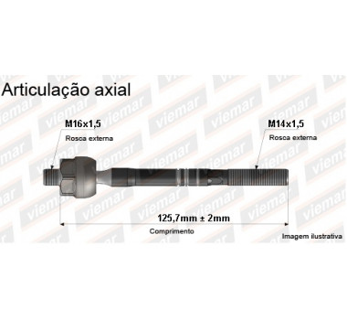 Imagem: BRACO AXIAL VOLVO S60 S80 V70 2000 ATE 2003 MACH  