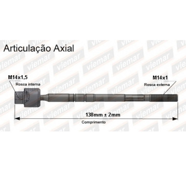 Imagem: BRACO AXIAL FIAT 147 OGGI PANORAMA PICKUP FEMEA   