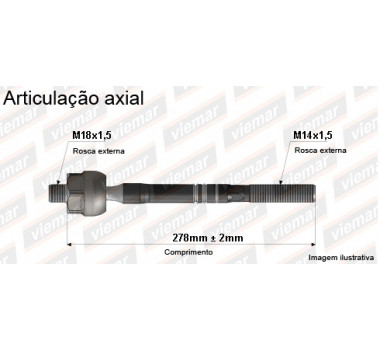 Imagem: BRACO AXIAL BESTA GS BONGO K2500 K2700 MACHO 278  