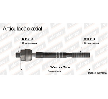 Imagem: BRACO AXIAL MITSUBISHI 3000 GT 91/98 MACHO 325MM  