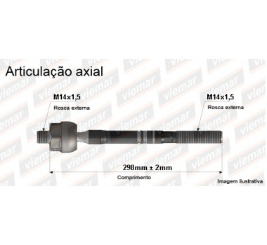 Imagem: BRACO AXIAL NEW FIESTA 11/... KA 14/... MACHO 29  