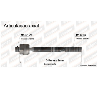 Imagem: BRACO AXIAL HONDA CRV 2002 ATE 2006 MACHO 547MM   