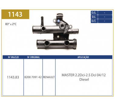 Imagem: VALVULA TERMOSTATICA MASTER 2.5 2004>2012  