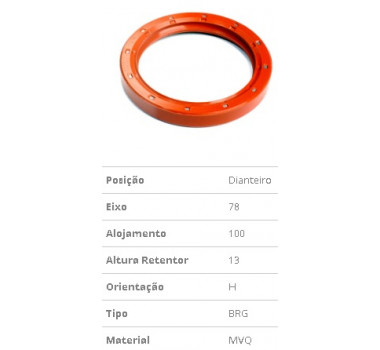 Imagem: RETENTOR POLIA FORD MT MWM D226 4 CIL CARGO F100  