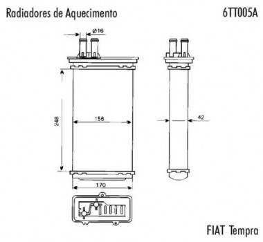 Imagem: RADIADOR AR QUENTE TEMPRA 1992  