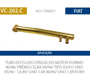 Imagem: CANO AGUA MOTOR UNO 1.5R 87/89 1.6 1.6R 95/96 EL  