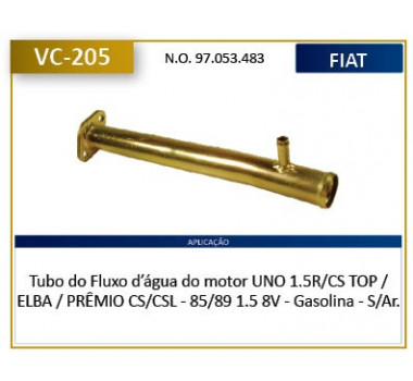 Imagem: CANO AGUA MOTOR UNO 1.5R 1.5 CS ELBA PREMIO CS/C  