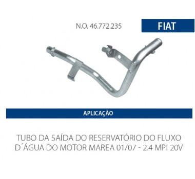 Imagem: CANO AGUA MOTOR MAREA 2.4 20V 2001 ATE 2007  