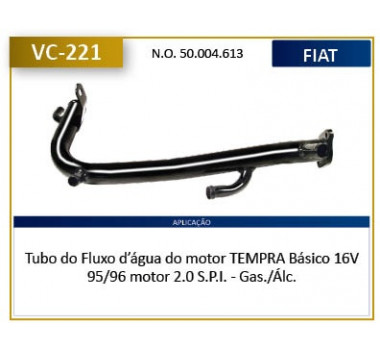 Imagem: CANO AGUA MOTOR FIAT TEMPRA 2.0 SPI 8V 1995 ATE   