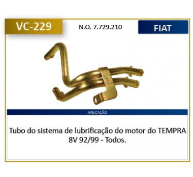 Imagem: CANO AGUA MOTOR TEMPRA 8 16V 1992 ATE 1999  