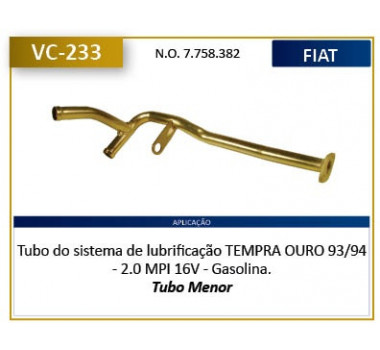 Imagem: CANO AGUA MOTOR TEMPRA 2.0 8V 1993 ATE 1996 MENOR  