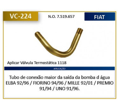 Imagem: TUBO CARCACA VALVULA TERMOSTATICA UNO PREMIO ELB  