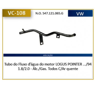 Imagem: CANO AGUA MOTOR ESCORT LOGUS VERONA POINTER 1.0   