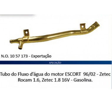 Imagem: CANO AGUA MOTOR ESCORT ZETEC 1.8 16V ROCAN 1.6 1  