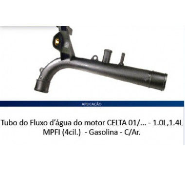 Imagem: CANO AGUA MOTOR CELTA 1.0 1.4 APOS 2001 COM AR  