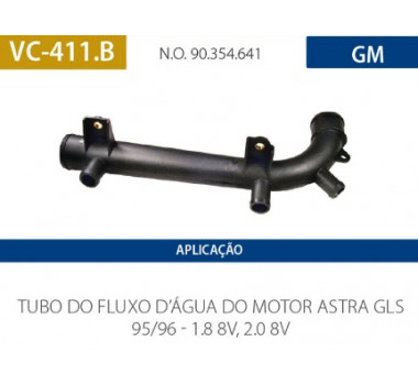 Imagem: CANO AGUA MOTOR ASTRA 1.8 2.0 8V 1995 ATE 1996  