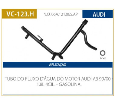 Imagem: CANO AGUA MOTOR AUDI A3 1.8L 1999 ATE 2000  