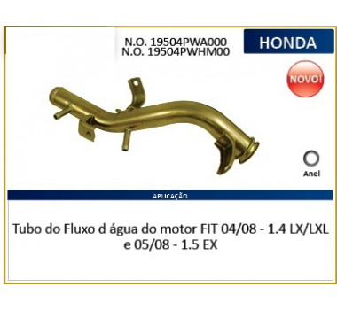 Imagem: CANO AGUA MOTOR HONDA FIT 1.4 04/08 1.5 05/08  