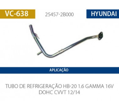 Imagem: CANO AGUA MOTOR HYUNDAI HB-20 1.6 16v DOHC CVVT   