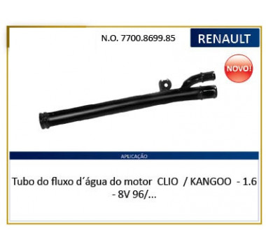 Imagem: CANO AGUA MOTOR RENAULT CLIO KANGOO 1.6 8V APOS   