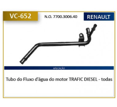 Imagem: CANO AGUA MOTOR RENAULT TRAFIC 2.0 2.2 DIESEL 19  